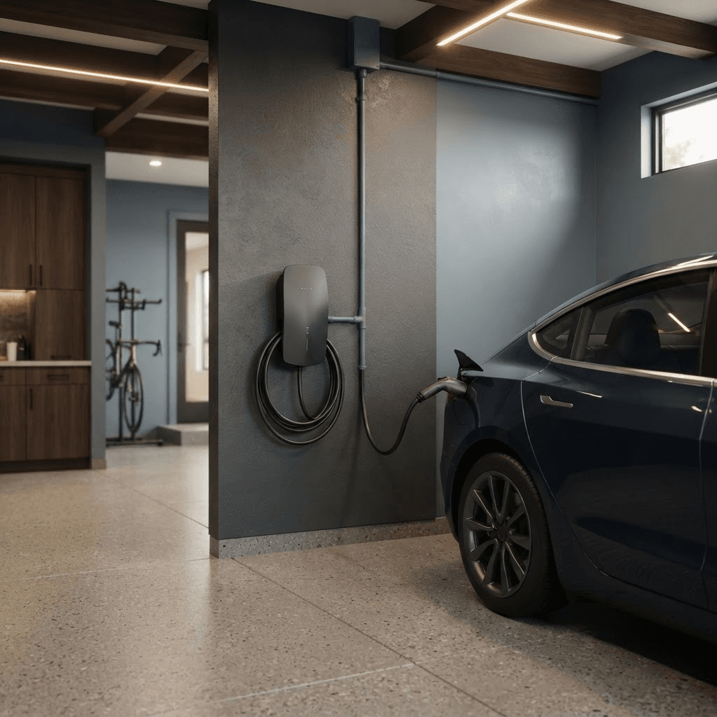 Example home EV charger installation