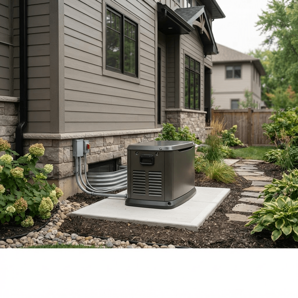 Example standby generator installation