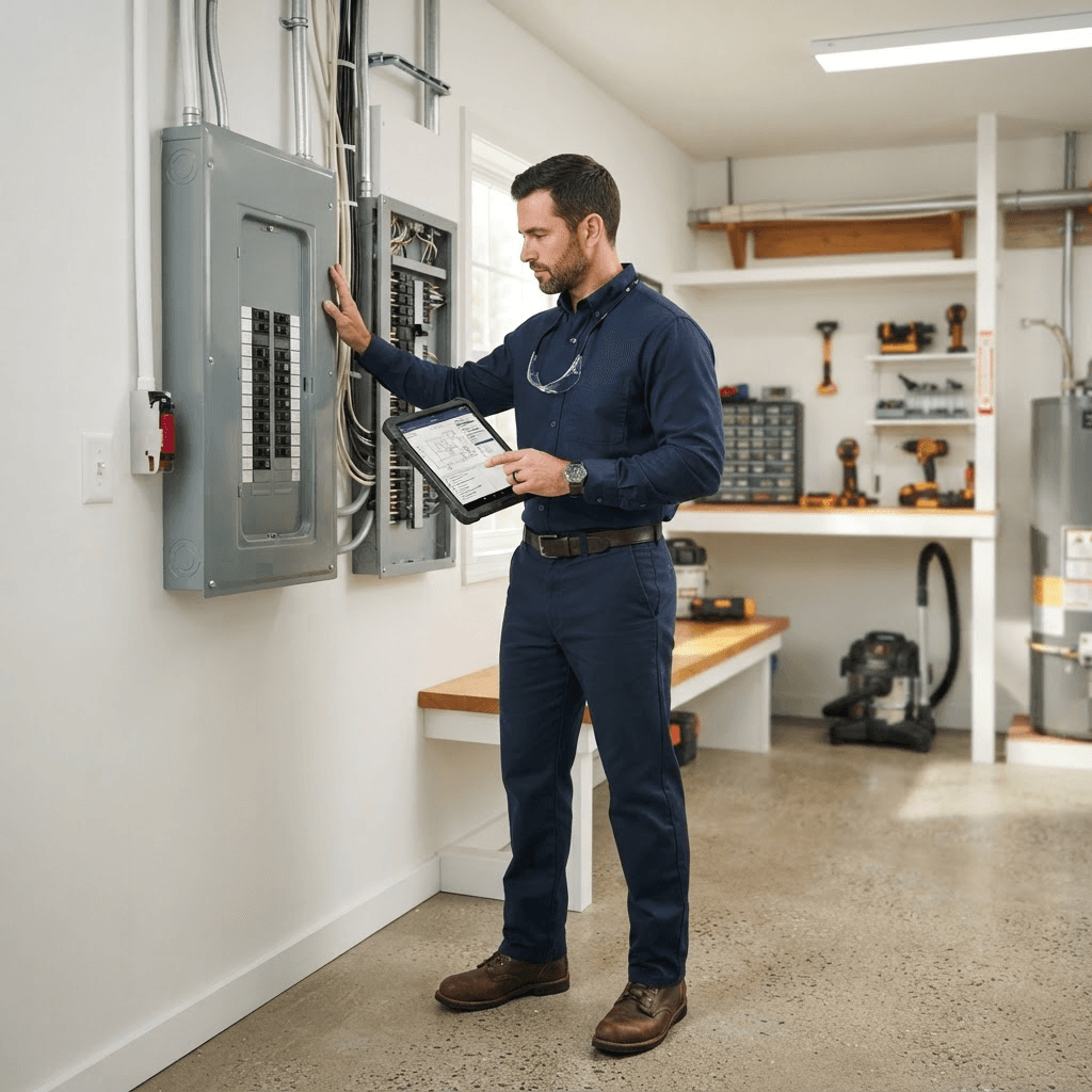 Example electrician website featuring a professional electrical contractor