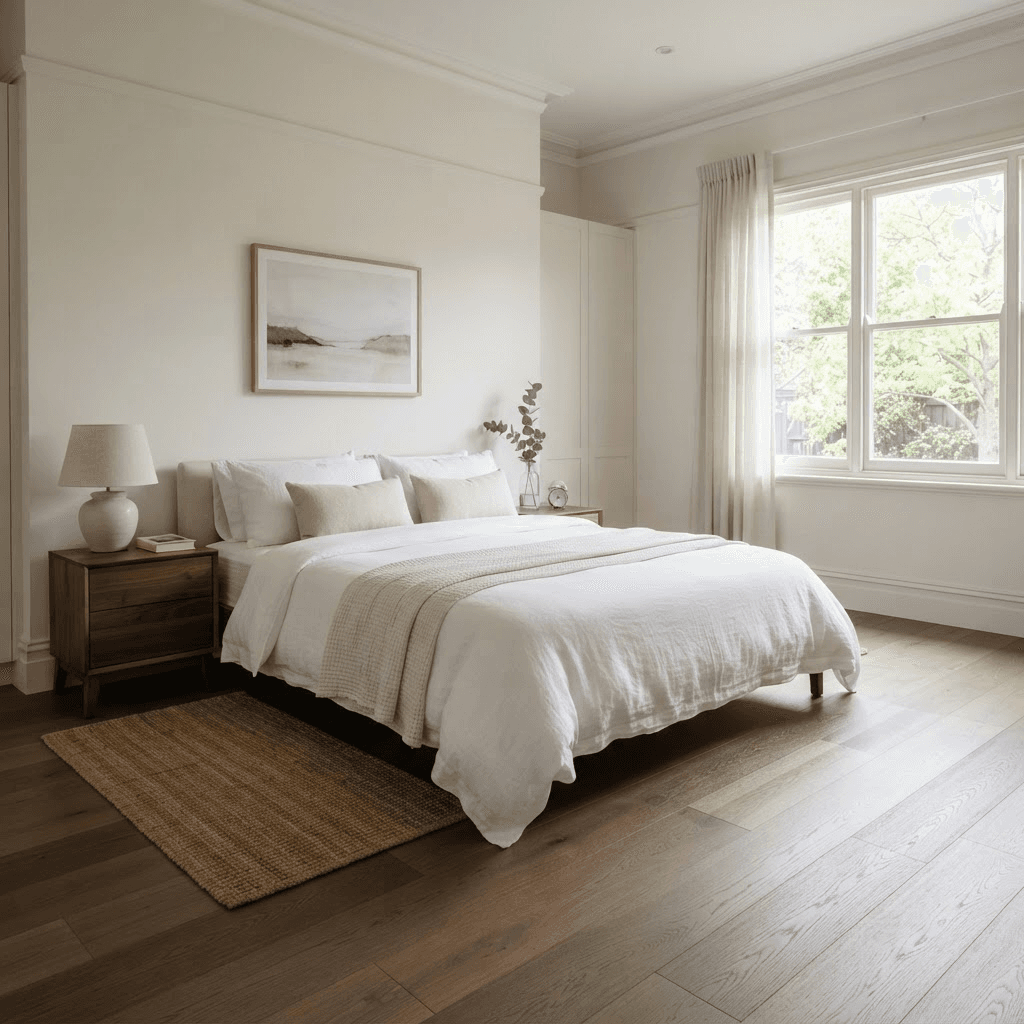 Example freshly cleaned bedroom