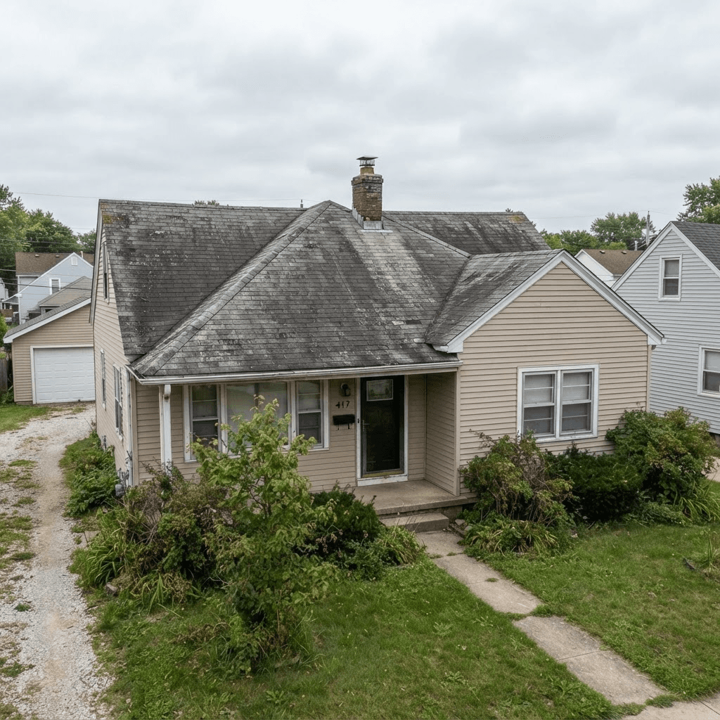 Sample aging roof before replacement